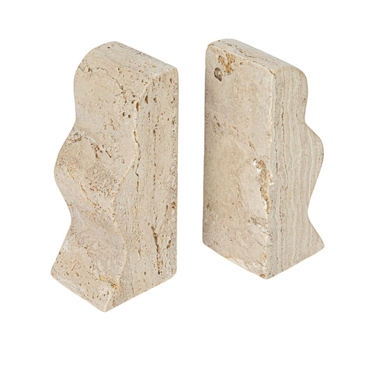 Natural Travertine Bookends