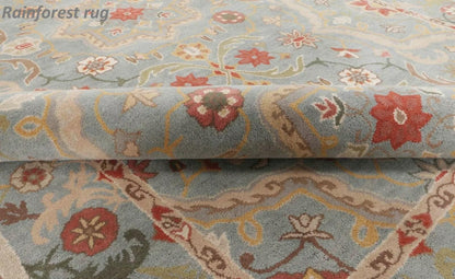 Rainforest Rug Handmade Traditional Oriental Premium 100% Wool Area Rugs & Carpet Bedroom Living Room Dining Room Luxury Home (Multi B, 9x12 Rectangular)