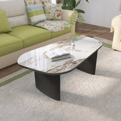 Wood & Marble Coffee Table