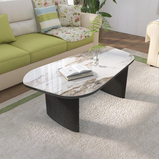 Wood & Marble Coffee Table