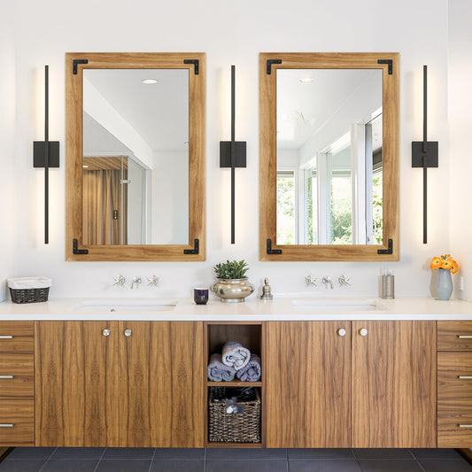 24" x 36" Wood Framed Wall Mirror