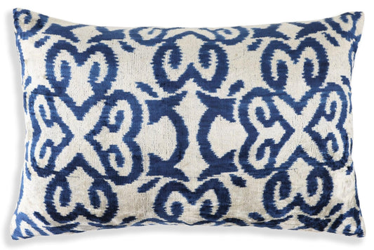 Velvet Lumbar Pillow with Down Feather Insert