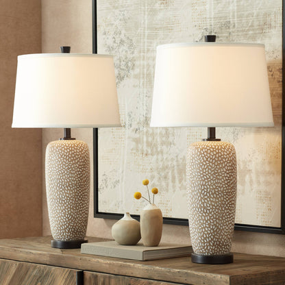 Resin Table Lamps, Set of 2