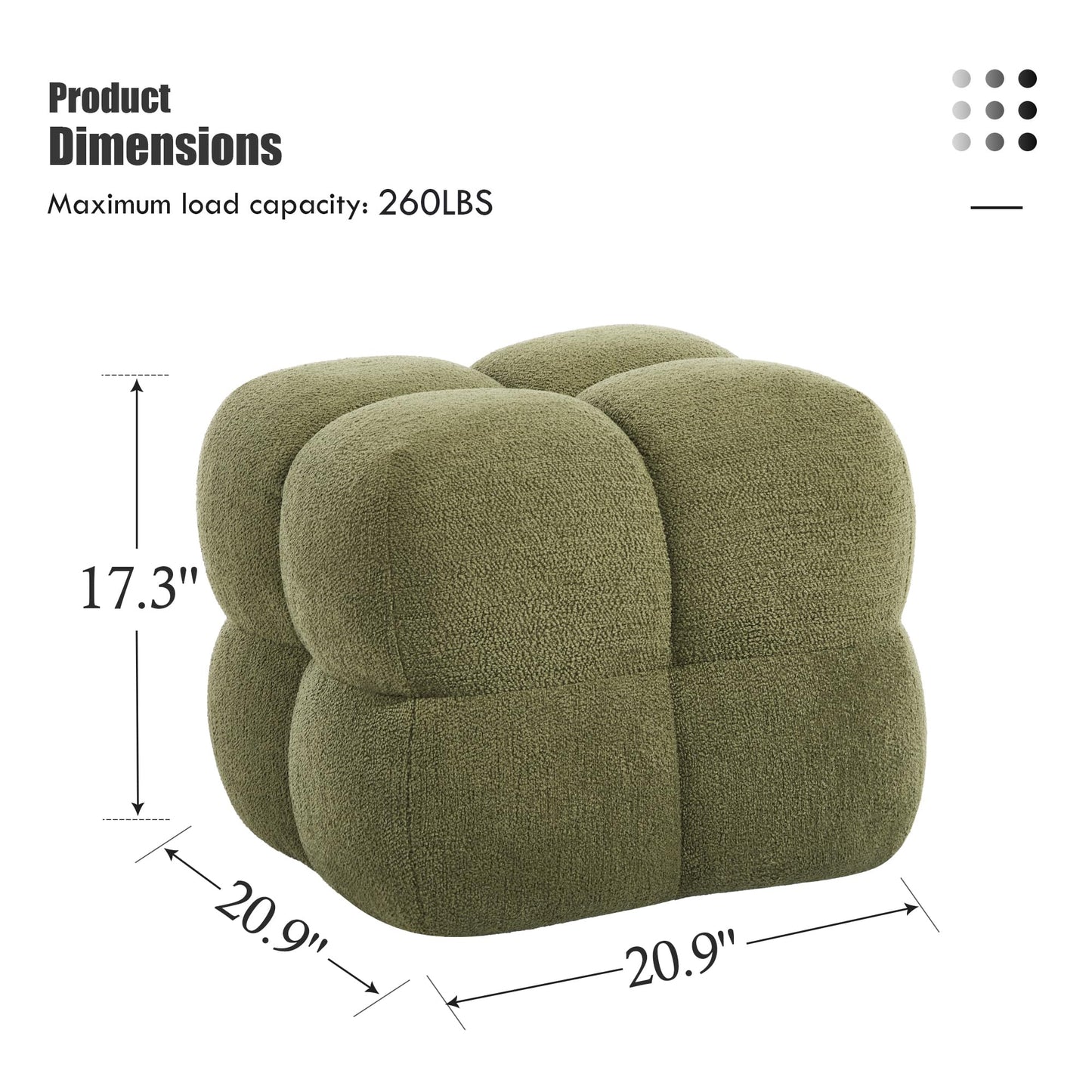 Square Upholstered Ottoman