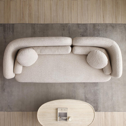 88-1/2” Japandi Sofa with 4 Pillows