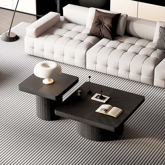 Nesting Pedestal 2-Piece Coffee Table