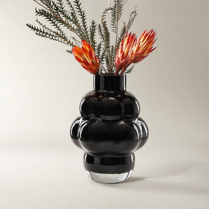 Hand-Blown Opaque Colored Glass Vase