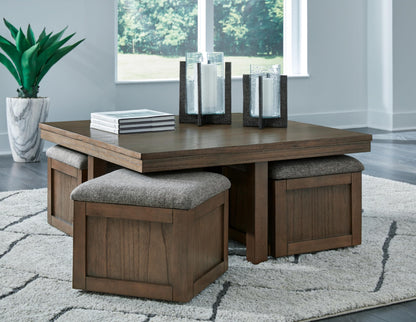 Woo Coffee Table with Storage Ottomans (4)