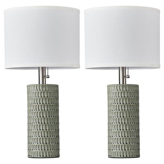 Ceramic Table Lamps, Set of 2