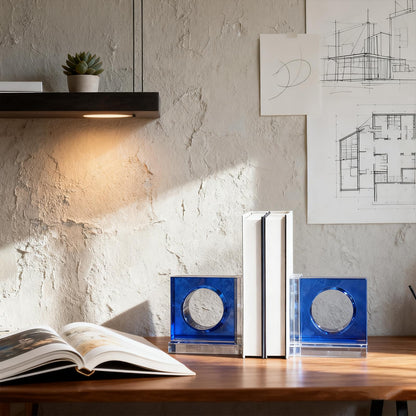 Crystal Square Bookends