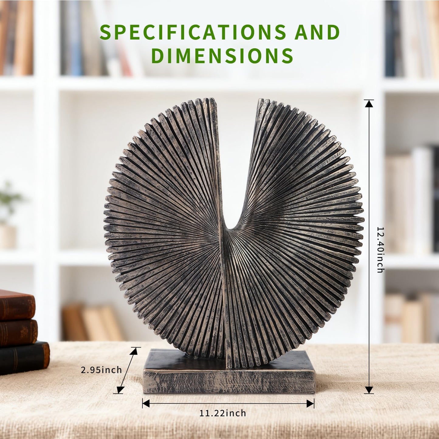 Abstract Resin Decorative Sculpture, Bronze