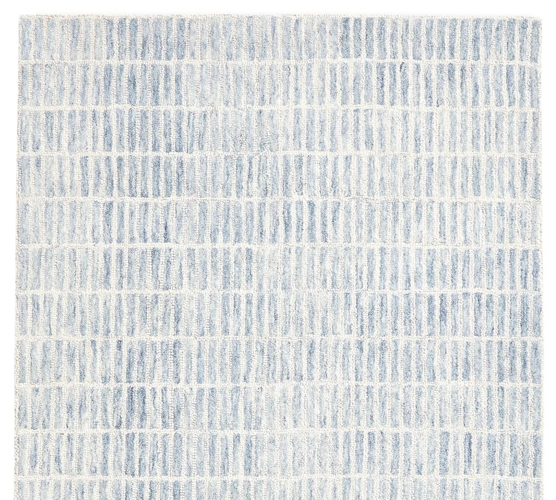 SOM RUGS 100% Authentic Capitola Tufted Handmade Woolen Area Rug Bedroom Decor Office Rug (Blue, 10 x 14 Feet)