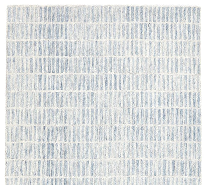 SOM RUGS 100% Authentic Capitola Tufted Handmade Woolen Area Rug Bedroom Decor Office Rug (Blue, 10 x 14 Feet)