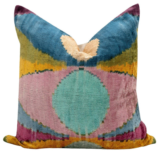 Velvet Throw Pillow with Down Feather Insert