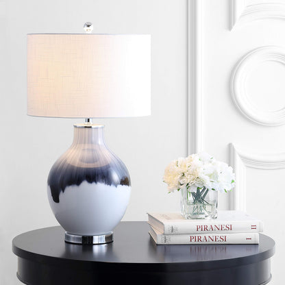 Painted Glass Table Lamp