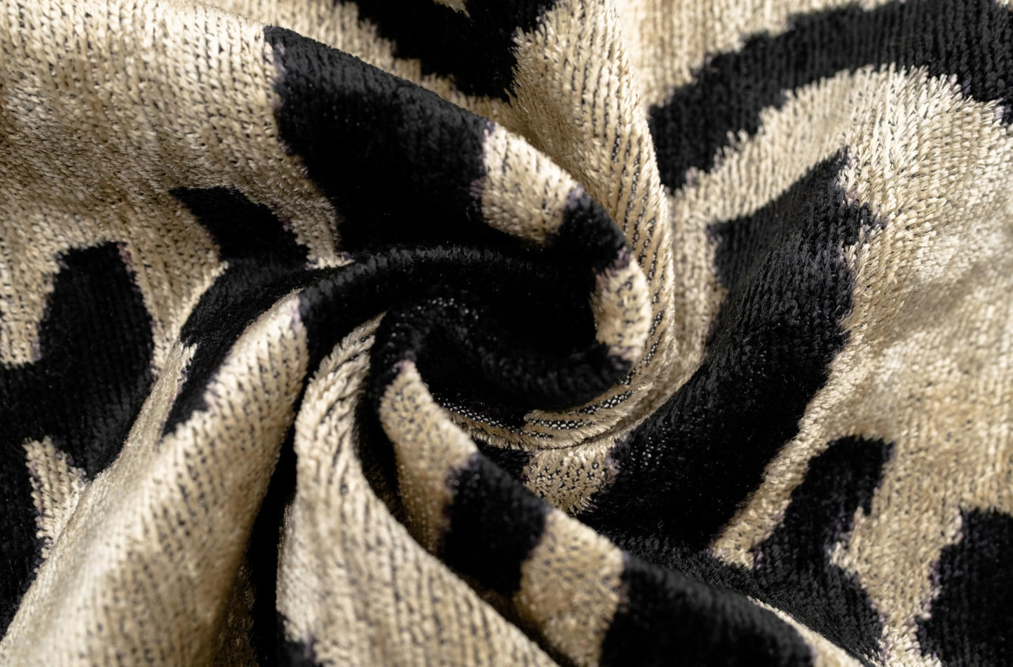 CANVELLO Handmade Velvet Throw Pillow with Down Feather Insert - 16x24 Inches, Black and White Abstract Pattern, Luxury Decorative Cushion