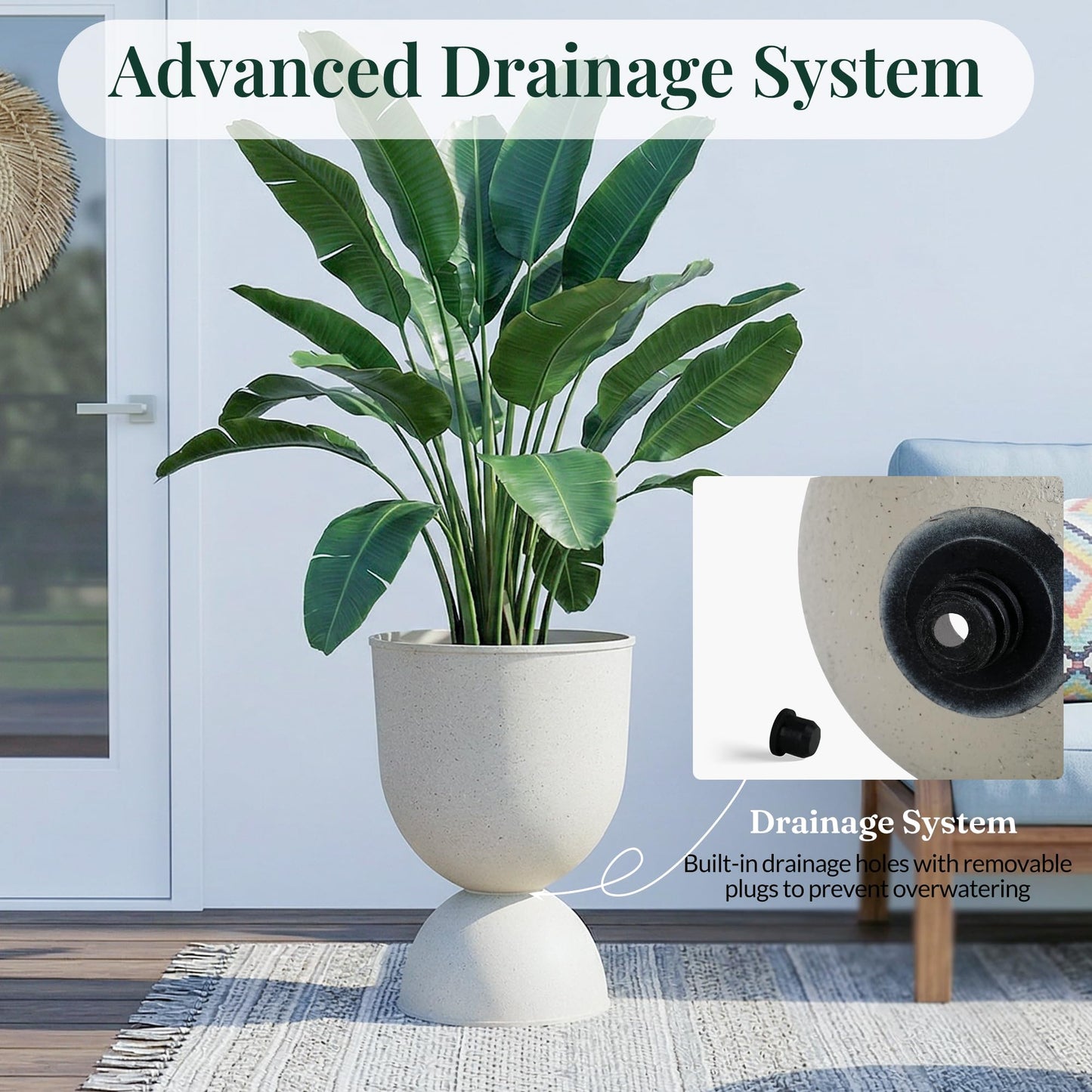 Outdoor Planters, Set of 2