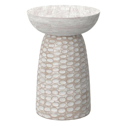 White Mango Wood Accent Table