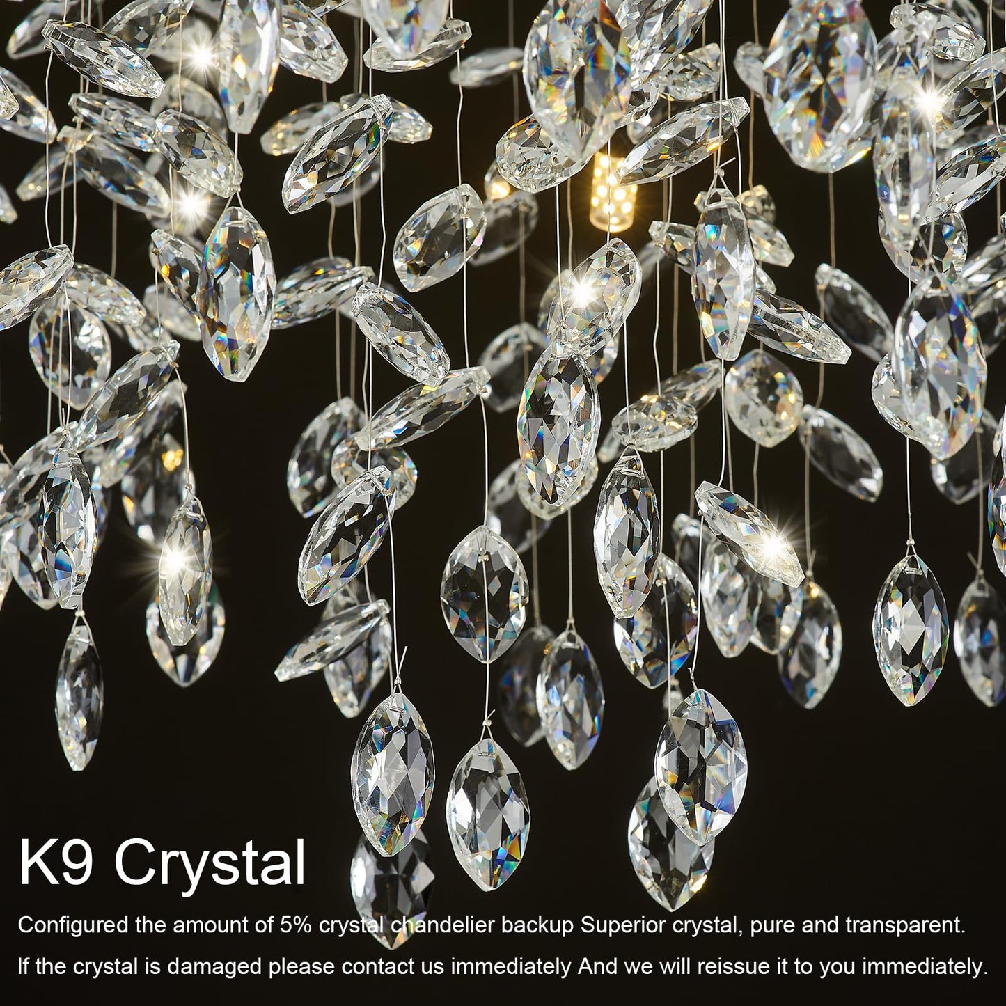 NIUZDU Chandeliers for Dining Room Over Table, 47" Modern Crystal Gold Tree Branche Chandelier, Large Chandelier Crystals for Living Room,High Ceiling,Foyer,Entryway,Kitchen Island,Staircase