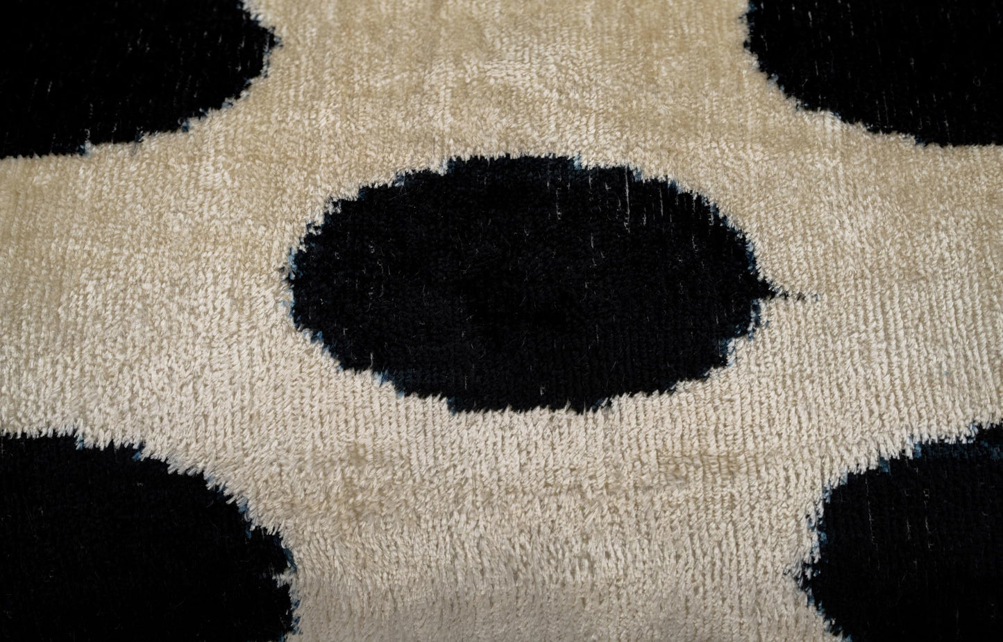 CANVELLO Handmade Velvet Throw Pillow, Down Feather Insert, 16x24 inches, Decorative Black and White Polka Dot Pattern Pillow for Couch & Home Decor