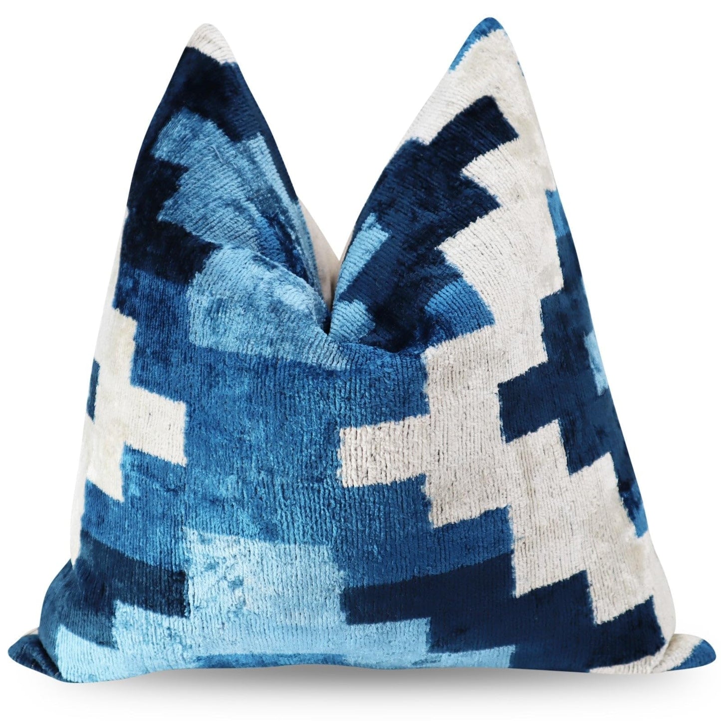 Velvet Throw Pillow with Down Feather Insert