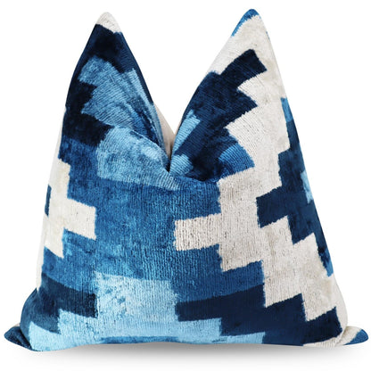 Velvet Throw Pillow with Down Feather Insert