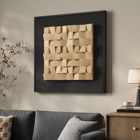 3D Textured Wood Wall Art