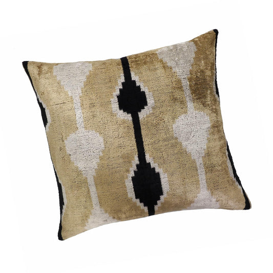 Velvet Ikat Throw Pillow Cover