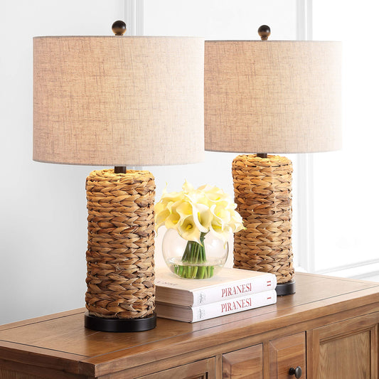Natural Rope Table Lamps, Set of 2