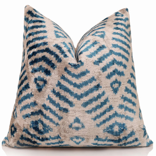 Velvet Throw Pillow with Down Feather Insert