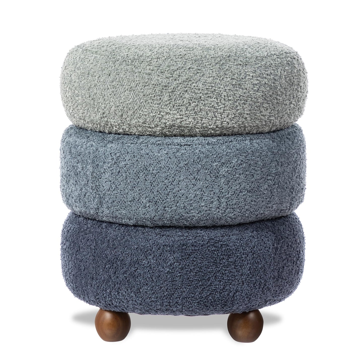 Round Tiered Ottoman with Storage
