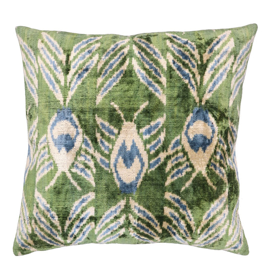 Silk Velvet Throw Pillow with Down Feather Insert