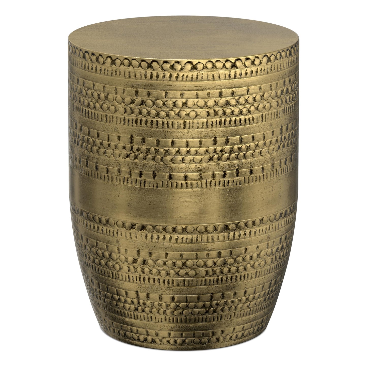Metal Drum Accent Table
