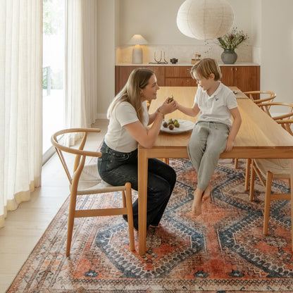 KNOTTING MATTERS Knot Tangelo 10’ x 10’ Square Area Rug – Tangelo Orange & Clay Heritage Flatweave, Low-Pile – Easy Clean Area Rug – Perfect for Living Room, Dining Room, Bedroom – Pet & Kid Friendly