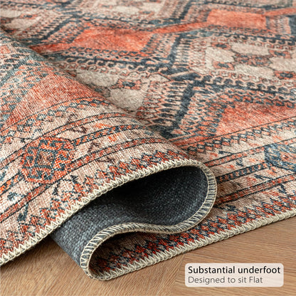 KNOTTING MATTERS Knot Tangelo 10’ x 10’ Square Area Rug – Tangelo Orange & Clay Heritage Flatweave, Low-Pile – Easy Clean Area Rug – Perfect for Living Room, Dining Room, Bedroom – Pet & Kid Friendly