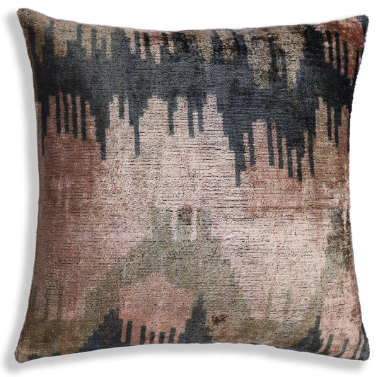 Silk Velvet Throw Pillow with Down Feather Insert