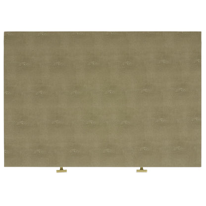 Faux Shagreen & Metal 1-Drawer Nightstand