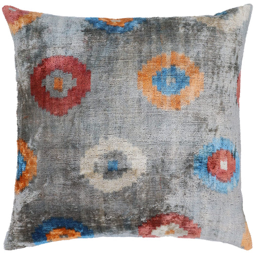 Silk Velvet Throw Pillow with Down Feather Insert