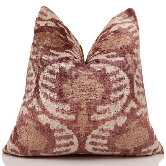 Velvet Throw Pillow with Down Feather Insert