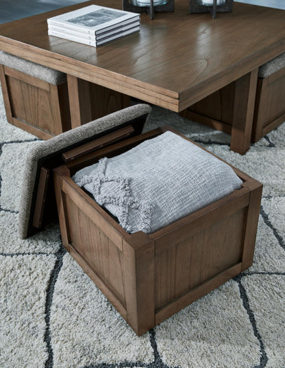 Woo Coffee Table with Storage Ottomans (4)