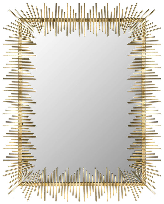 Metal Burst Rectangular Wall Mirror