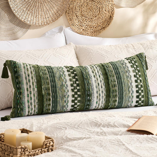 Embroidered Cotton Throw Pillow Cover