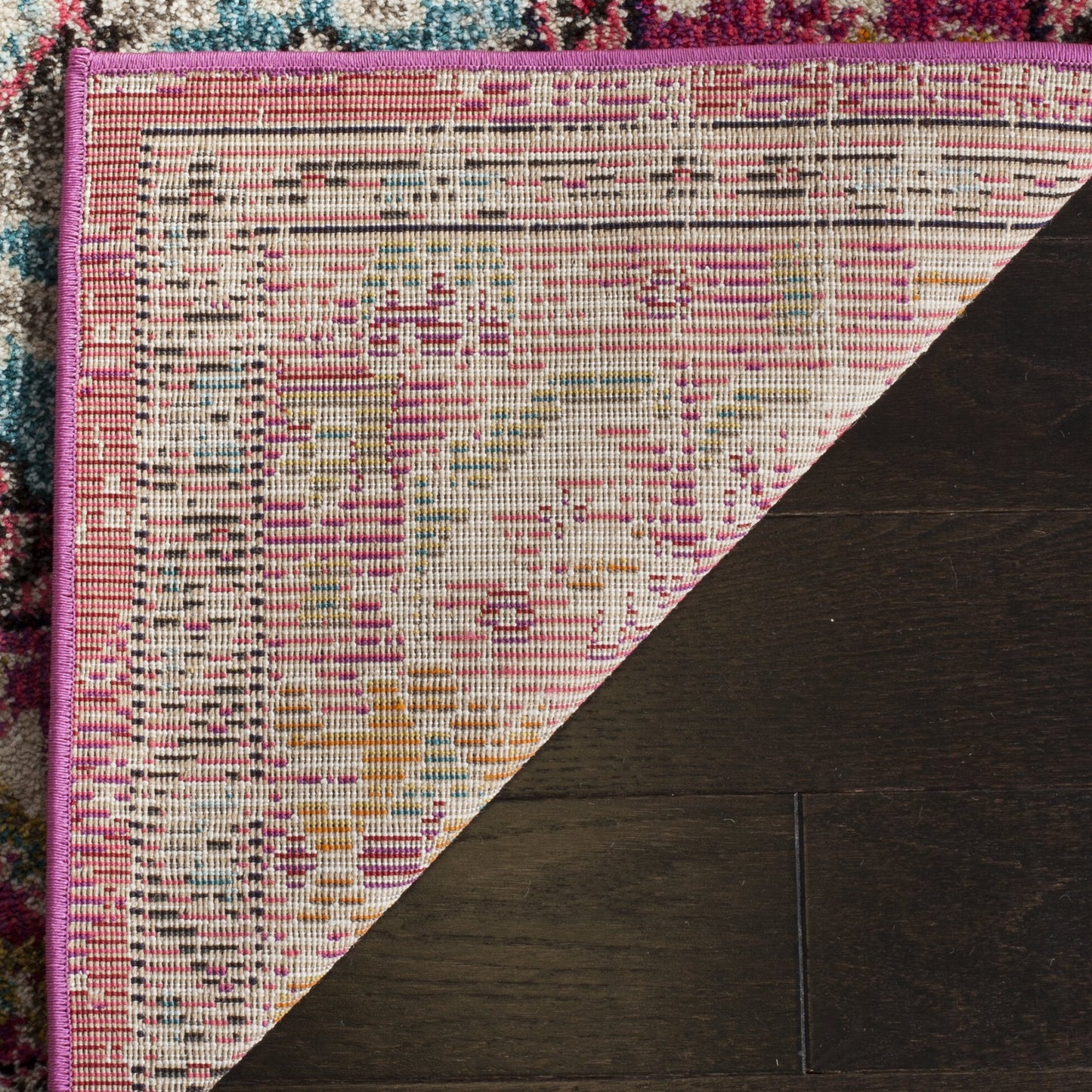 SAFAVIEH Monaco Collection Area Rug - 10' x 14', Pink & Multi, Non-Shedding & Easy to Clean, Distressed Medallion Design, Ideal for Living Room, Bedroom, Dining Space (MNC243D)