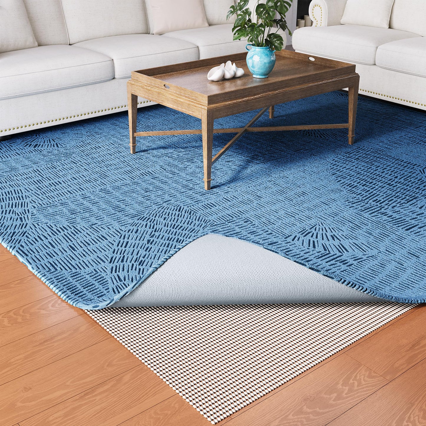 Non-Slip Cuttable Area Rug Pad, 10x14 Feet